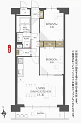 ダイアパレス高崎ガーデンステージ 2LDKの間取図画像