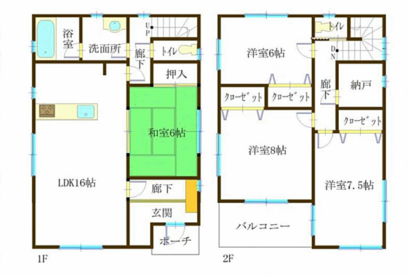 間取り 前橋市国領町２丁目　中古住宅