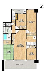 デュオガーデン川口さくらの杜 3SLDKの間取図画像