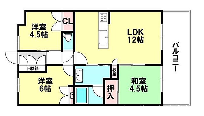 間取り グランマークス久宝寺 8階/-