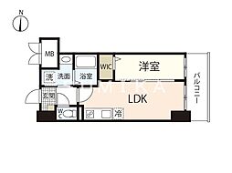 サーパスフォーシア大供 1LDKの間取図画像