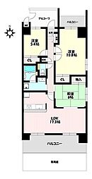 レインボー前並 3LDKの間取図画像