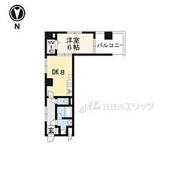 アダージオ 1LDKの間取図画像