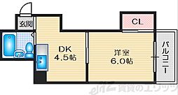 臼井ビル 1DKの間取図画像