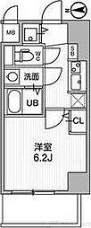 ラドゥセール江坂2 1Kの間取図画像