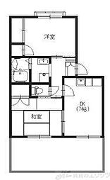 ドミール緑ケ丘 2DKの間取図画像