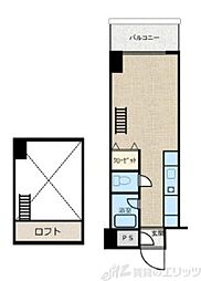 ミールズ江坂 1Kの間取図画像