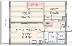 アンデュノール千里 2LDKの間取図画像