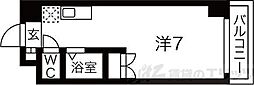 プレリュード江坂 ワンルームの間取図画像