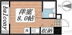 プレアール吹田泉町2 ワンルームの間取図画像