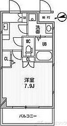 アーデン江坂3 1Kの間取図画像