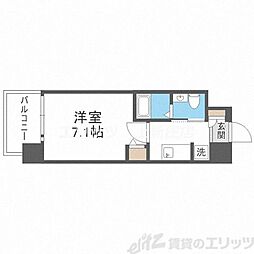エグゼ天神橋 1Kの間取図画像