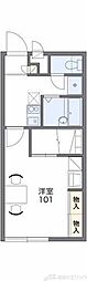 レオパレス奈佐原 1Kの間取図画像