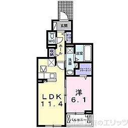 アヴニール 1LDKの間取図画像