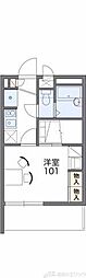 レオパレスプラスパ平田 1Kの間取図画像