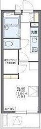 レオパレスセジュール高槻 1Kの間取図画像