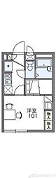 レオパレスKアンドS 1Kの間取図画像