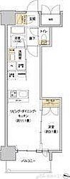 リビオメゾン新大阪 1LDKの間取図画像
