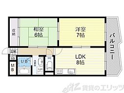 アメニティオーク 2LDKの間取図画像