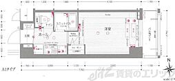 ラナップスクエア同心2 1Kの間取図画像