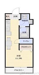 新大阪第一ダイヤモンドマンション ワンルームの間取図画像