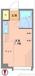 ビエラコート高槻 ワンルームの間取図画像