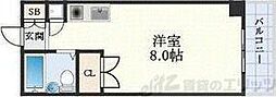 東明マンション江坂2 ワンルームの間取図画像