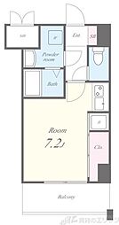 トレヴァンス梅田 ワンルームの間取図画像