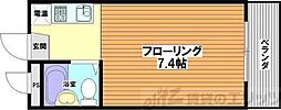 ソサエティ山手 3階1Kの間取り