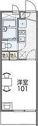 レオパレスジュネス 1Kの間取図画像