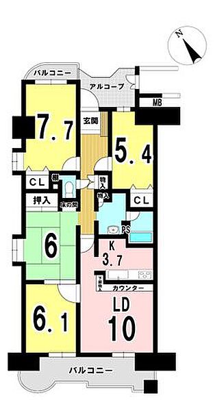 間取りを拡大表示