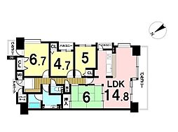 ファミール四日市 4LDKの間取図画像