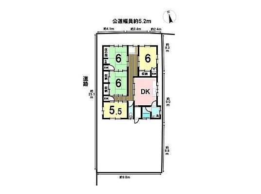 間取り 亀山市太岡寺町　中古一戸建て