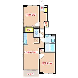 メゾンド・高橋2 2LDKの間取図画像