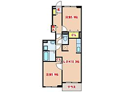 メゾンド・高橋2 2LDKの間取図画像