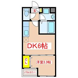 ＶＩＬＬＥＴＴＡ 1階1DKの間取り