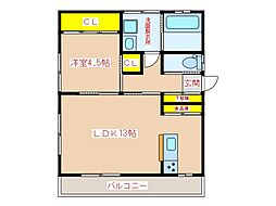 間取図画像 1LDK