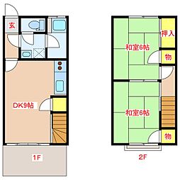コーポサカエ7 2DKの間取図画像