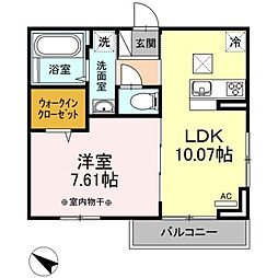 Claire10 1LDKの間取図画像