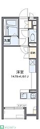 レオネクストサンライズ伊興 ワンルームの間取図画像