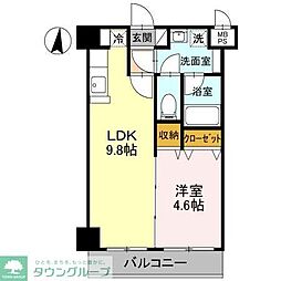 南越谷しののめ住宅 1LDKの間取図画像