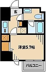 ライブコート草加 1Kの間取図画像
