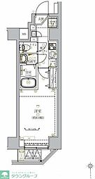 ベルシード五反野 1Kの間取図画像