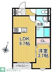 La-Crea LKS(ラクリエ・エルケーエス) 1LDKの間取図画像