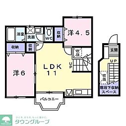 プリマベーラ 2LDKの間取図画像