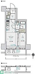 フュージョナル五反野DUE 1DKの間取図画像