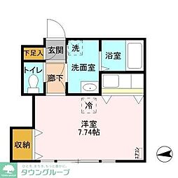 エル・フローラ ワンルームの間取図画像