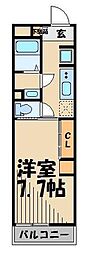 リブリ-FERIO4 1Kの間取図画像