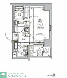 ベルシード五反野 1Kの間取図画像