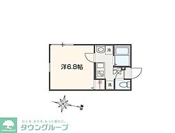 MELLAS北千住 1Kの間取図画像